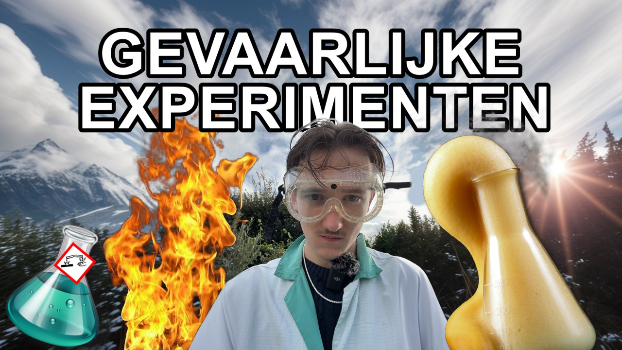 Vlog 7 Thumbnail - Ik test gevaarlijke experimenten!